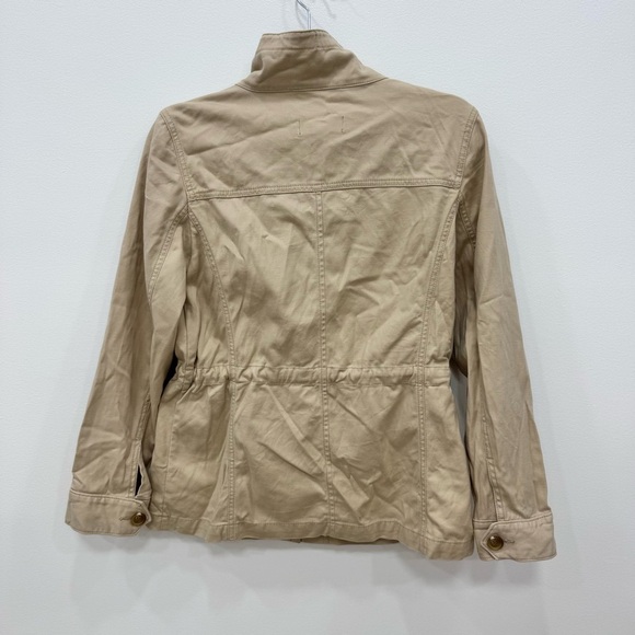 Talbots Beige Twill Field Long Sleeve Zip and Button Jacket Size Sz XS - Picture 6 of 6